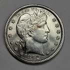 1892 25c Barber Quarter Blazing Luster Gem AU+ PQ Type Coin Nice *M285