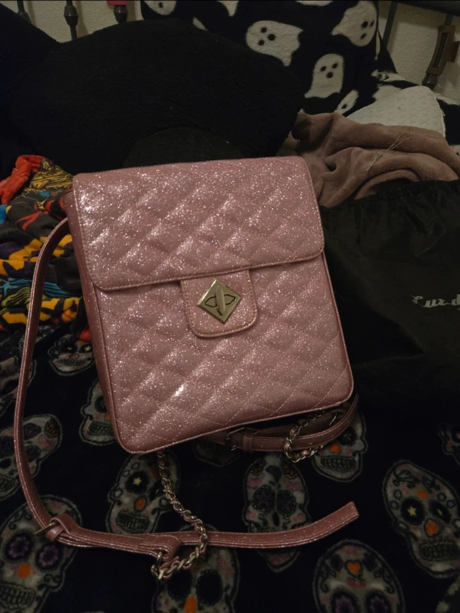 Lux de Ville Shimmer Quilted Red Mini Backpack Guc lux de ville - Gem main image 4
