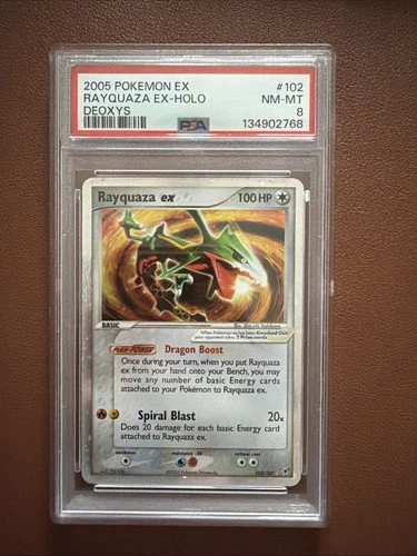 ✨Pokémon TCG 2005 Pokemon EX Rayquaza Ex-holo Deoxys PSA 8 NM-Mint