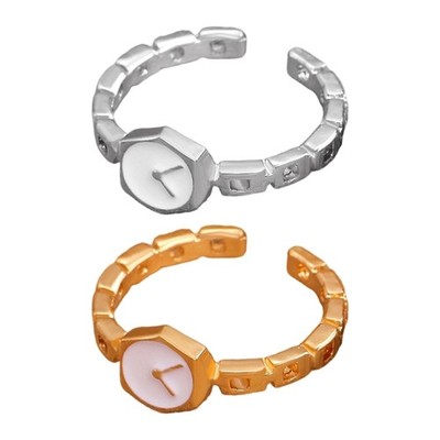 Innovative Watch Chain Open Ring for Women Handmade Fashion Jewelry Accessory