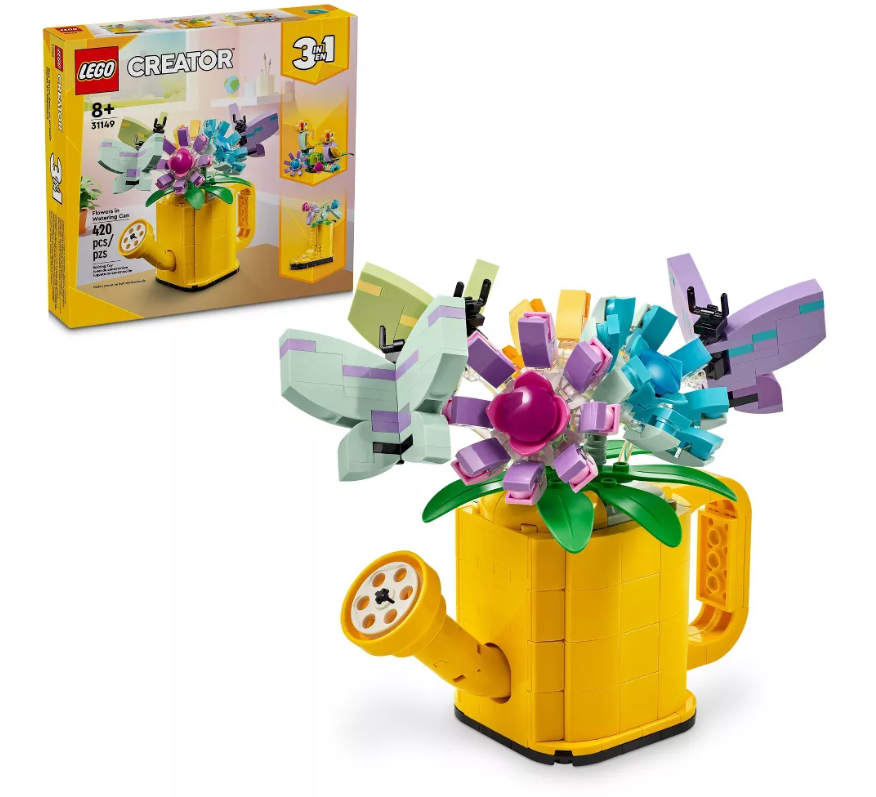 LEGO Creator 3in1 Flowers in Watering Can Building Kit 31149 for Creative Play