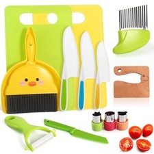 SALUFO 14Pcs Montessori Kitchen Tools for Toddlers, BPA-Free Kids Medium