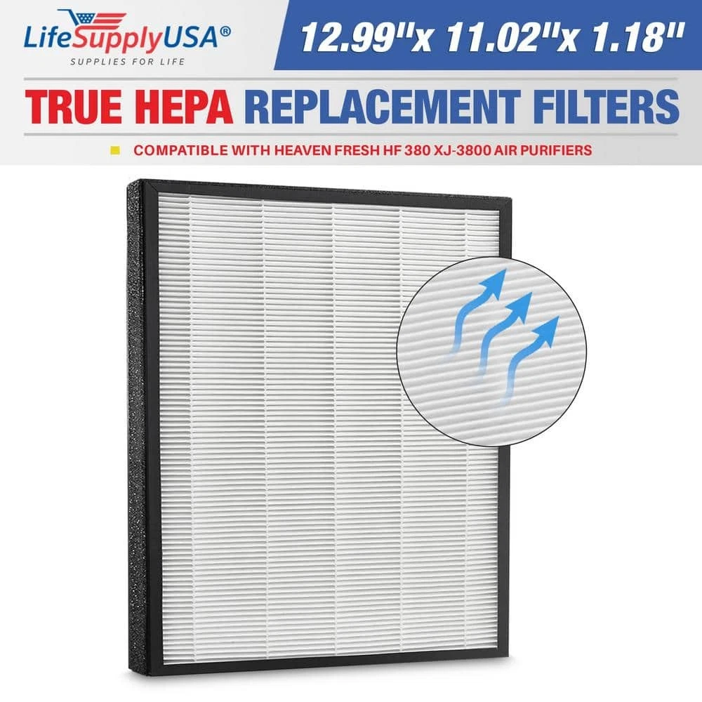 2-in-1 True HEPA Air Cleaner Replacement Filter plus Activated Carbon Charcoal - Thumbnail 2