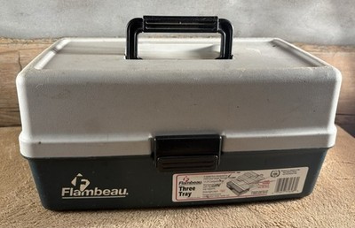 Flambeau Three Tray Fishing Tackle Box - Model: 1628 With Contents Fishing Lures