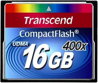 Transcend 16 GB 400x Speed CompactFlash Memory Card (TS16GCF400)