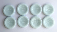Vintage Whitecrown Cap Canning Jar Lid Blue Tint Swirl Milk Glass Pat. 11-22-10