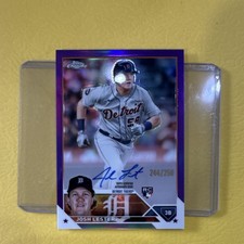 Topps Chrome 2023 Josh Lester Rookie Purple Refractor /250 RA-JL Tigers