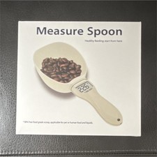Digital Measuring Spoon with LCD Display, 800g Capacity, Beige