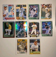 MLB Oakland Athletics Card Lot Of 10 - Olson, Pache, Hudson, Schuemann, Hunter