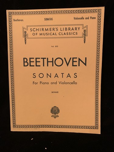 BEETHOVEN Sonatas for Cello & Piano - SCORE & PART - G. SCHIRMER - NEW - Picture 1 of 5