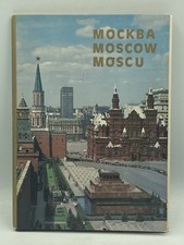 Vintage Objet Souvenir Jeu Cartes Postales Anciennes CPA MOSCOU Russie Ville 80s