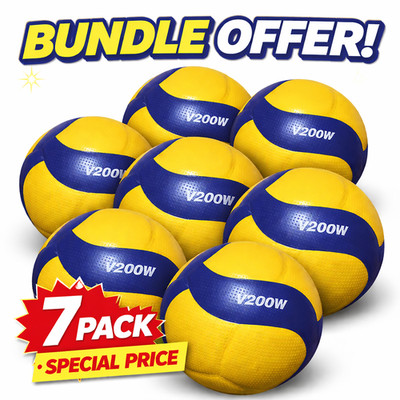 Mikasa V200W Volleyball 2019 Official Size 5 - Pack of 7 Balls