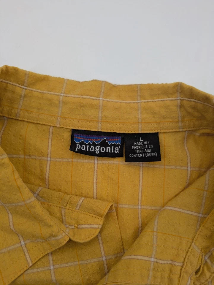 PATAGONIA  mens L puckerware summer camp shirt A/C quick dry ultralight no iron - Image 4 of 4