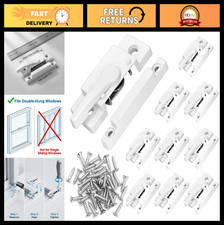 10 Pack Sliding Window Sash Locks - White Cam Action for Vertical Horizontal W
