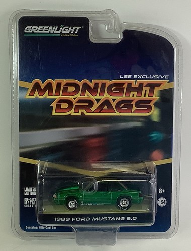 Greenlight Midnight Drags LBE Exclusive 1989 Ford Mustang 5.0 Green Machine - Bild 1 von 5