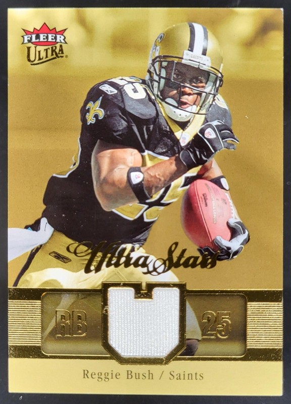 2007 Fleer Ultra Reggie Bush Stars Jerseys #US-RB MEM New Orleans Saints TD4