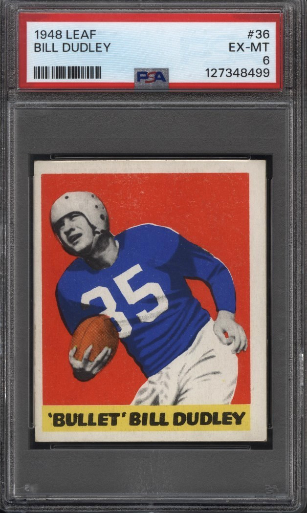 1948 Leaf #36 BILL DUDLEY Detroit Lions PSA EX-MT 6 New Grade!