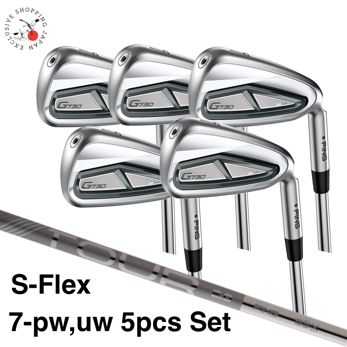 PING G730 5,6,7,8,9,W,U 7本セット AWT2.0 R Ping Golf G730 Iron Wedge Set 7-pw,uw 5pcs TOUR 2.0 CHROME-I
