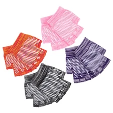  4 Pairs Work Out Gloves: Women Half Finger Cycling Gloves - Fitness Yoga