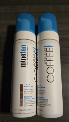 MineTan Super Dark Coffee 1 Hour Express Tan 2 Pack 200ml Salon Self Tanner