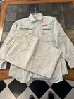 Vintage Riverside Coca Cola Coke Uniform M 15 1/2 Striped Shirt & Pants 36 x 32