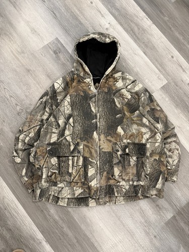 Vintage Realtree Hardwood Camo Full Zip Hooded Work Jacket Outfitters ...
