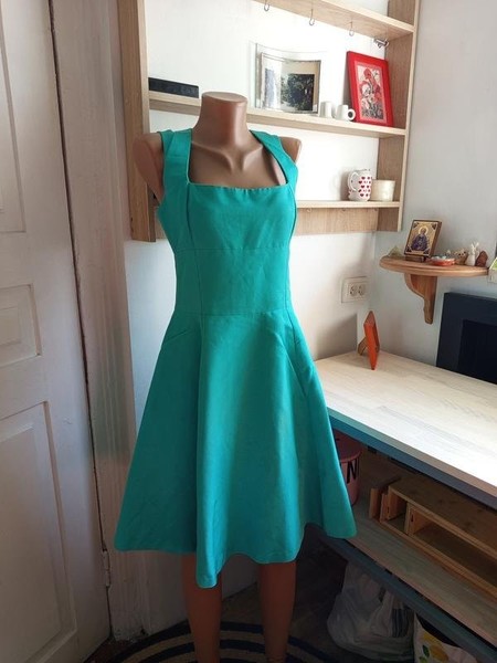 Women Reiss Dress Turquoise Viscose S