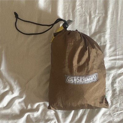 GUIDESMAN Double Nylon Camping Hammock Brown Green 400 lbs with Carabiners