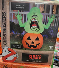 Gemmy 3.5ft Ghosterbusters Slimer on Pumpkin Halloween Inflatable