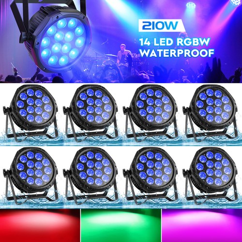 LED Par Lights IP67 Waterproof Stage Light,  Outdoor RGBW 4-In-1 Uplighting DMX - Picture 1 of 17