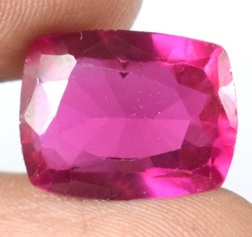 Natural 6.95 Ct Ceylon Red Sapphire Cushion Gemstone Certified E14086 Best Offer - Picture 6 of 8