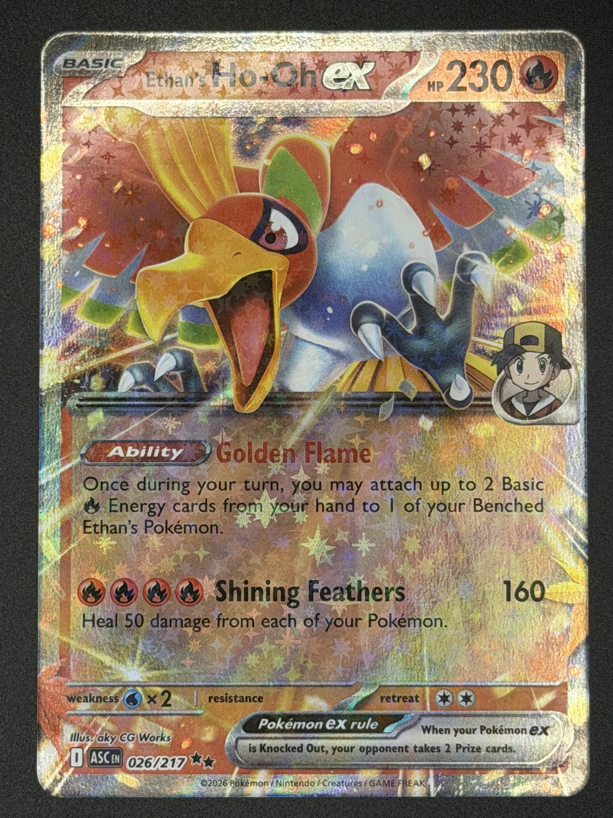 Ethan's Ho-Oh ex - 026/217 - Holofoil - Ascended Heroes - Pokemon TCG