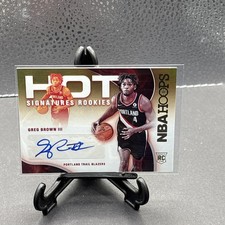 2021-22 Panini NBA Hoops Greg Brown III Hot Signatures Auto Autograph