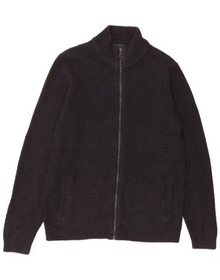 Marks & Spencer Mens Cardigan Sweater Small Navy Blue Acrylic DW16