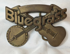 1980 Baron Buckles Bluegrass Belt Buckle Solid Brass 6231 Made In Taiwan