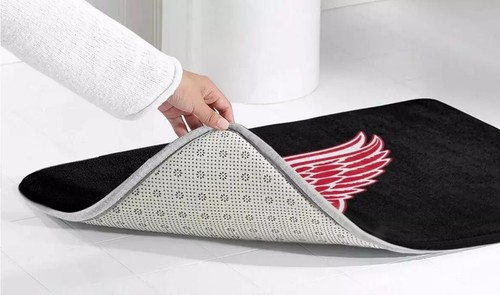 Floor Mat Indoor Bedroom Man Cave Garage Workshop Detriot Red Wings Black & Red - 第 2/2 張圖片