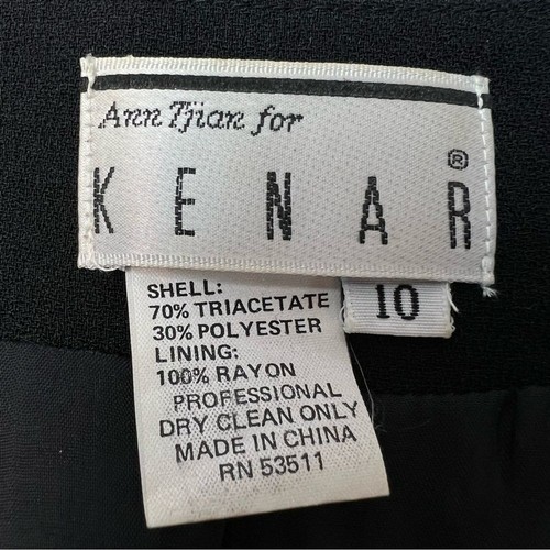 Ann Tjian For Kenar Blazer Black Vintage Size 10 - Picture 6 of 6