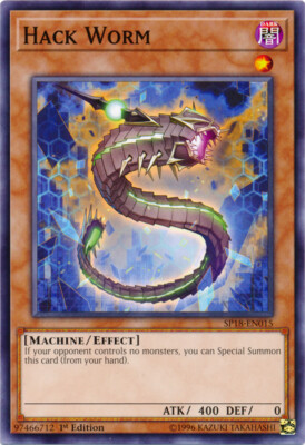 Hack Worm - SP18-EN015 - Common - 1st Edition x3 - Near Mint