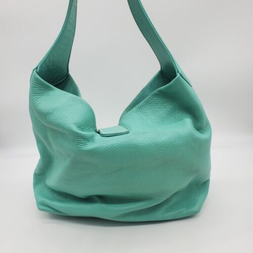 Dooney And Bourke Leather Hobo With Logo Lock And Accessories Coin "Mint" Green - Picture 3 of 11