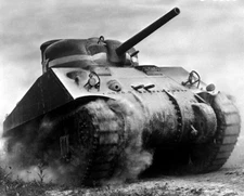 U.S. Sherman M50 Tank in action 8x10 World War II WW 2 Photo Picture 672