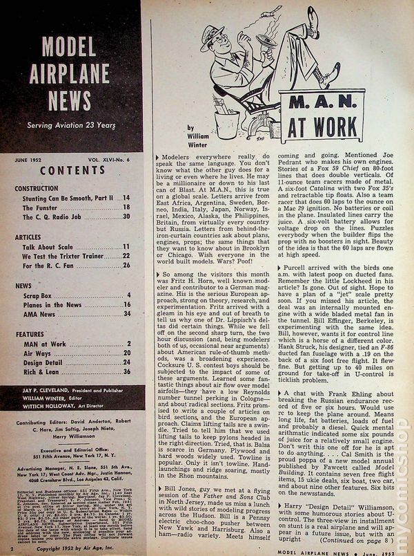 Model Airplane News Magazine Vol. 46 6 PR 1952 Low Grade eBay