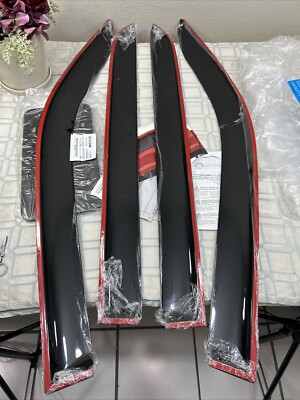 ２個セット Side Window Deflectors Rain Guards for 2019-2024 Dodge Ram Crew