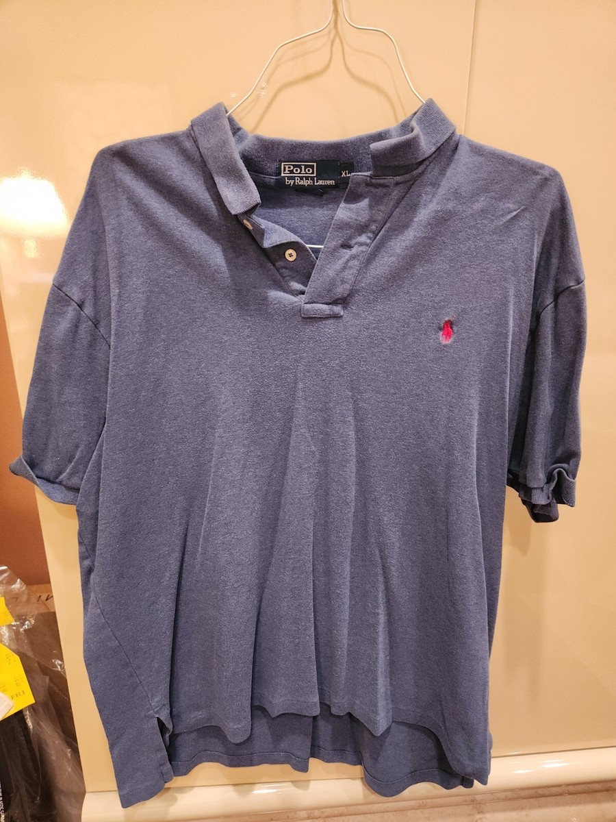 Ralph Lauren RLX Performance Light Blue w/ Red Pony Athletic Polo
