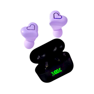 Heart Shaped Wireless Bluetooth 5.3 Earphones Mic Built-In Lovely Girls Gift Box