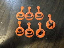 TIN TAB FOLD BACK PINS ORANGE 7 PINS 3 DIFFERENT