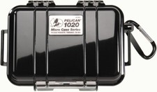 New Pelican 1020 Solid Black Micro Case includes Free engraved nameplate
