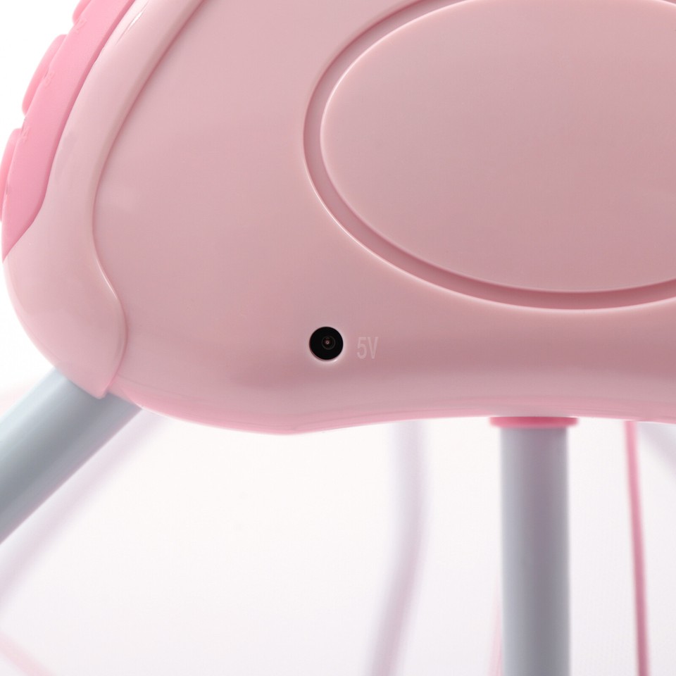 5V Electric Baby Rocking Chair Infant Music Swing Cradle Pink Sway