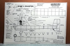 GEORGYRO BALSA FREE FLIGHT MODEL AIRPLANE PLANS 12" WINGSPAN