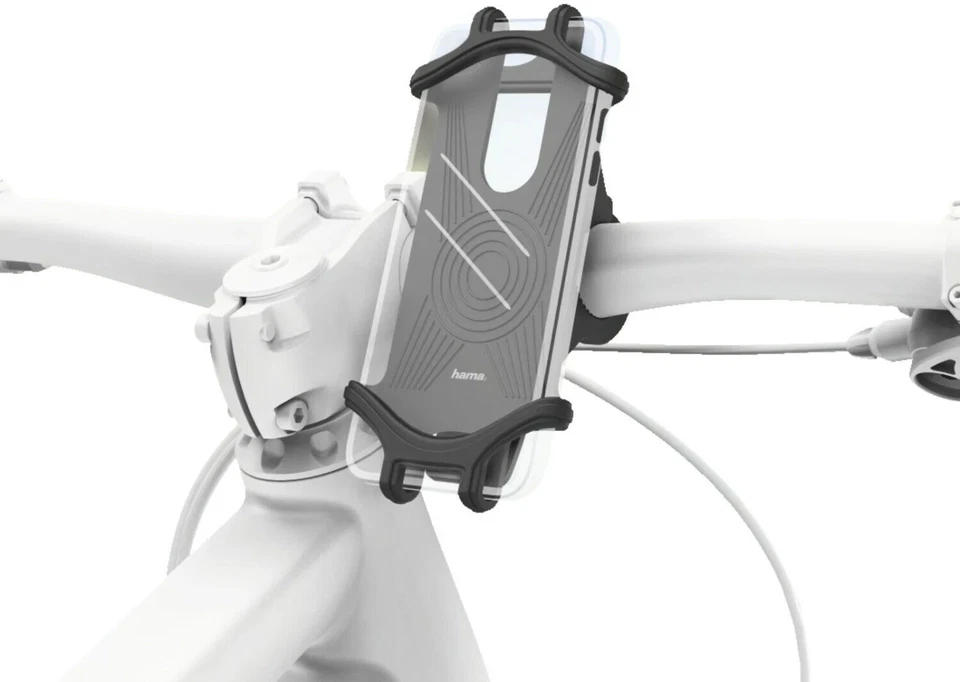 SUPPORTO PORTA CELLULARE SILICONE PER MOTO BICI UNIVERSALE TELEFONO SMARTPHONE - Immagine 3 di 4