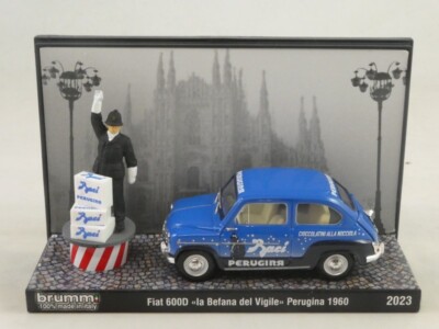 Brumm Fiat 600D Die Hexe Der Feuerwehrmann Baci Perugina 1960 1/43 S23/01